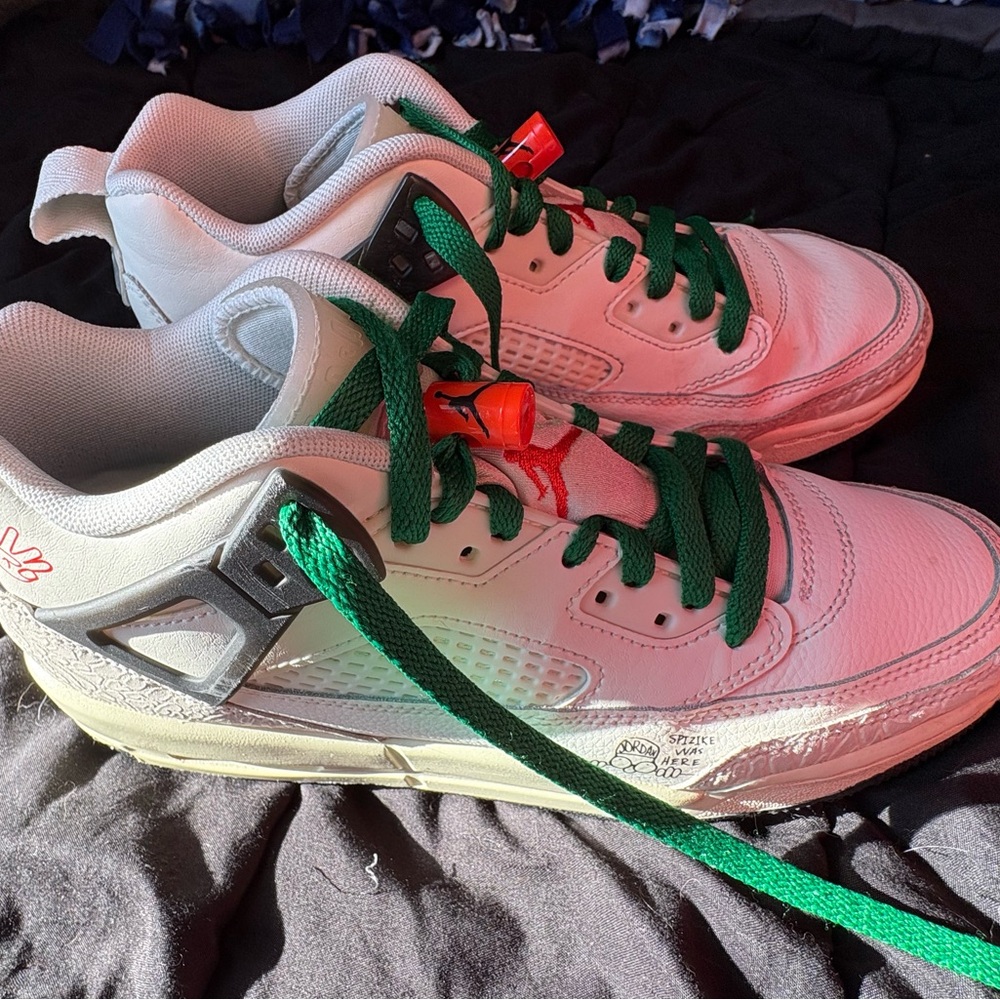 Jordan Kids Sneakers White and Green